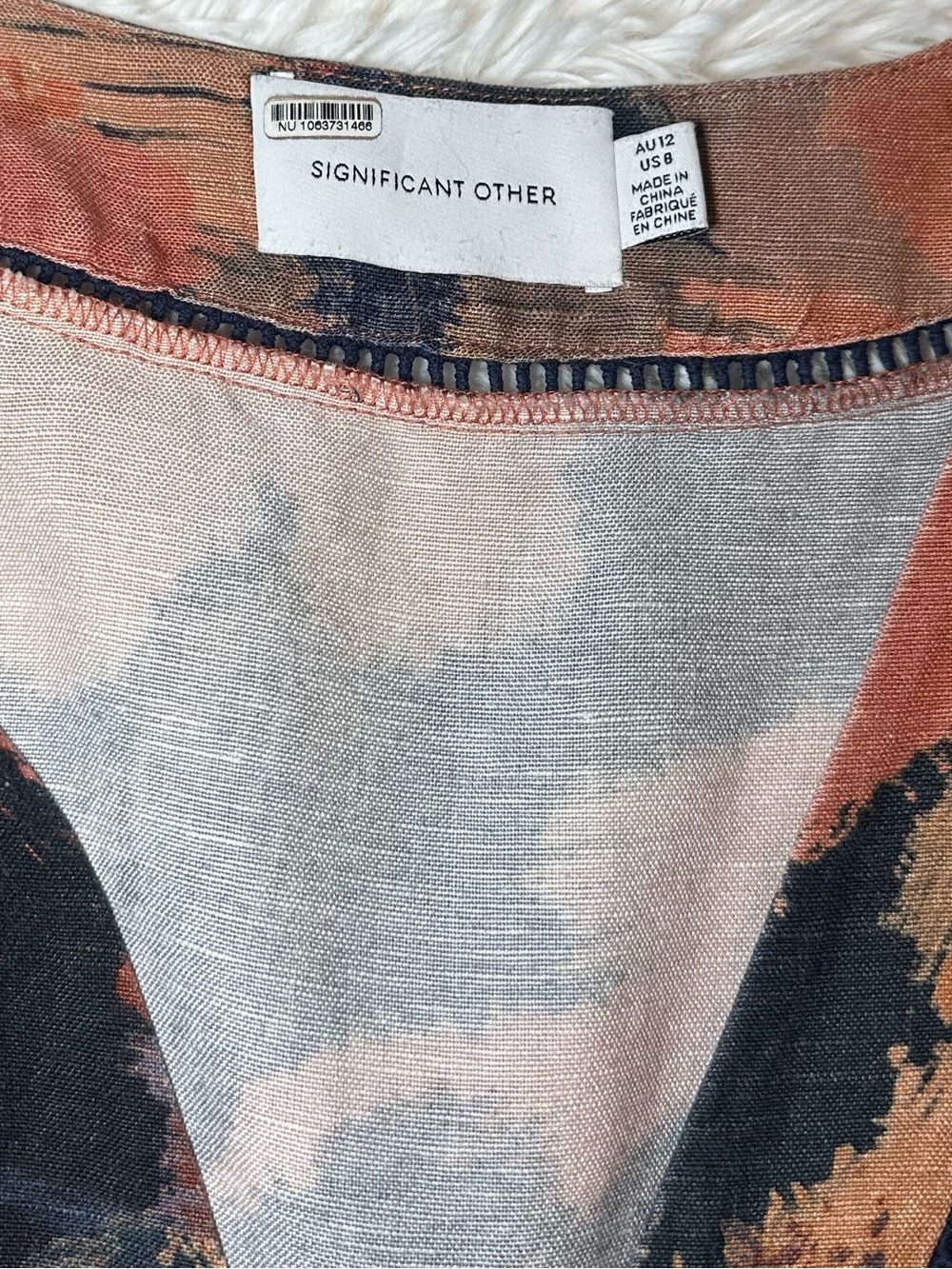 Significant Other Izzy Linen Blend Mini Dress US 8 - Picture 9 of 13